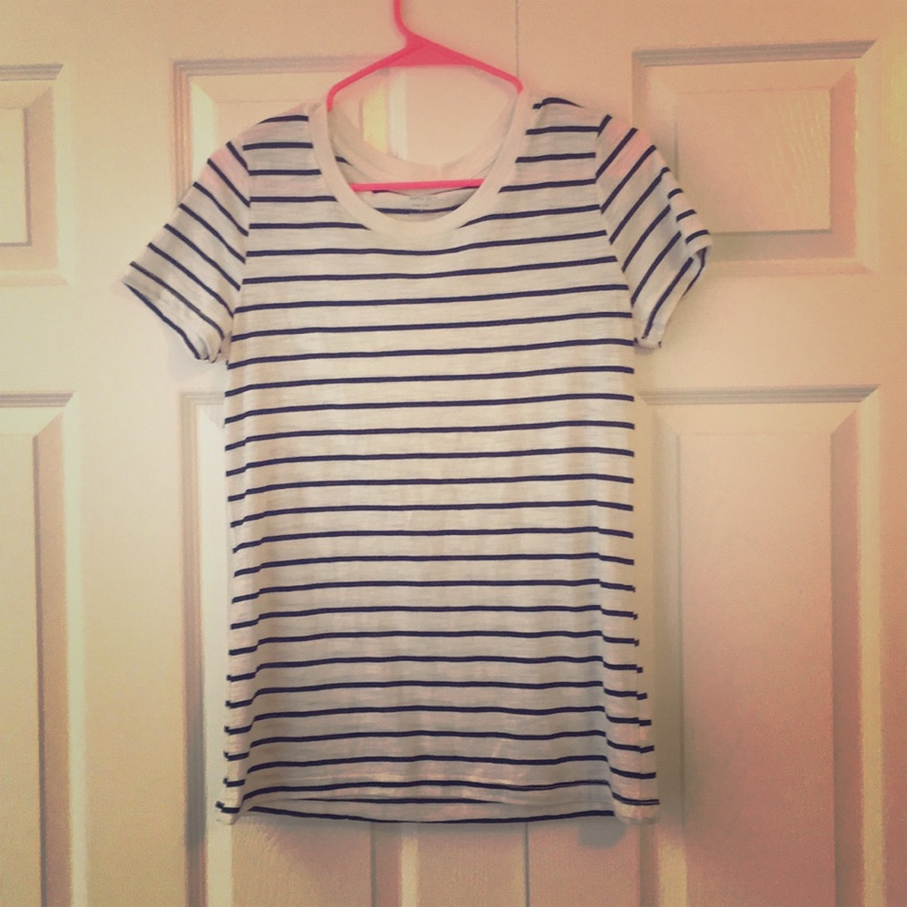 White and black stripes shirt